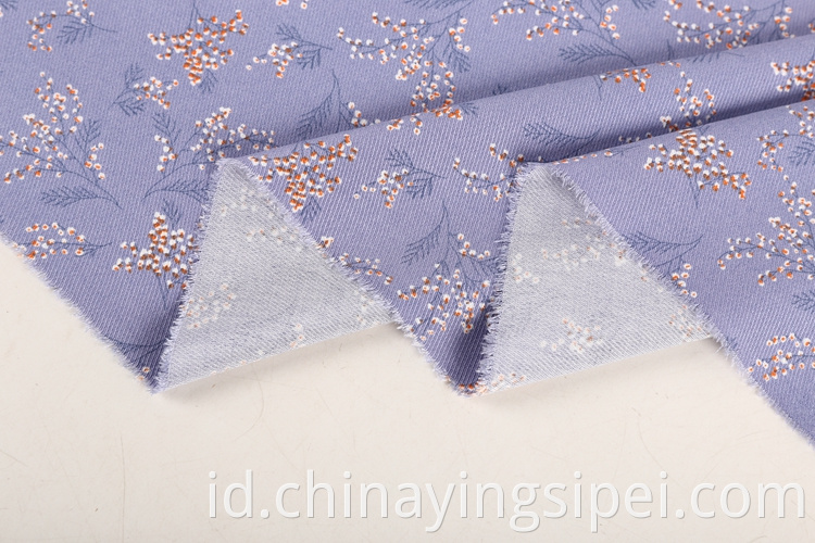 Hot Sale Twill Woven Rayon Woven Wov Viscose Printed Fabric untuk Gaun